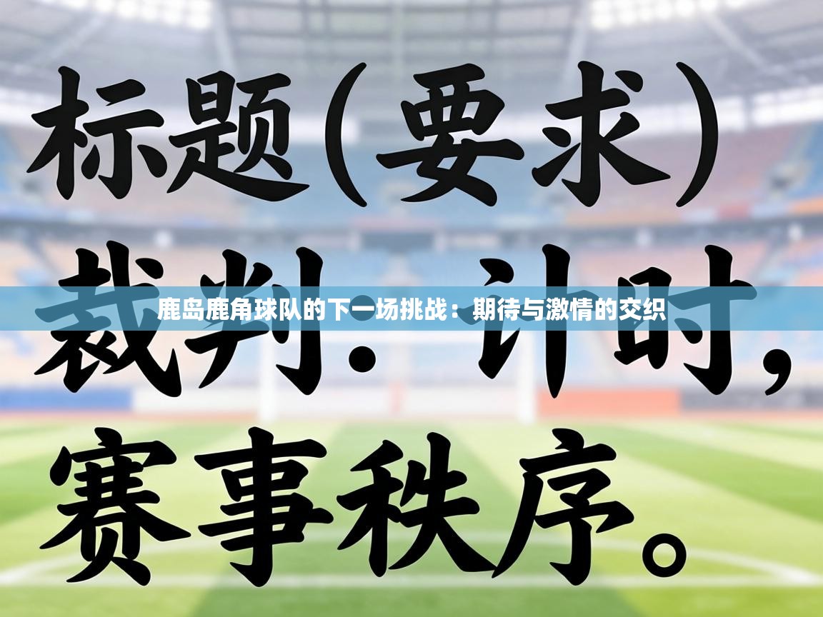 鹿岛鹿角球队的下一场挑战：期待与激情的交织